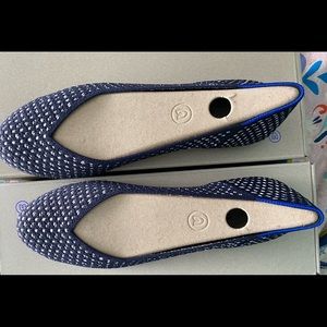 Rothys Maritime Honeycomb Navy flats